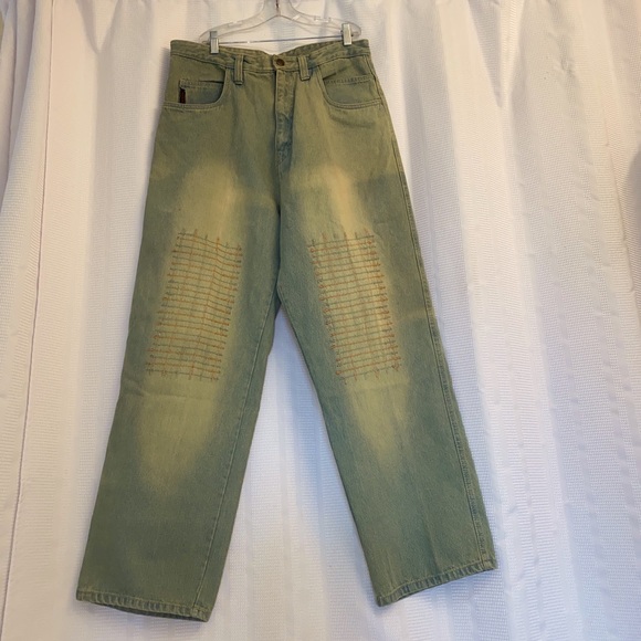 Ecko Unlimited Other - Price firm!!Ecko Unlimited Jeans Baggy Fit Vintage Hip Hop Embroidery Men 36/33